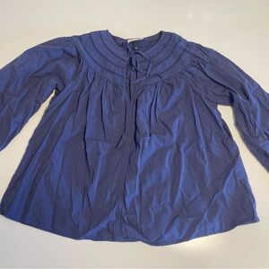 Universal Thread Navy/dusty blue size M peasant style Blouse long sleeve